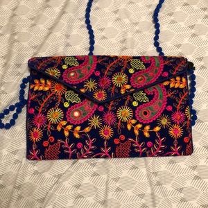 Colorful embroidered purse